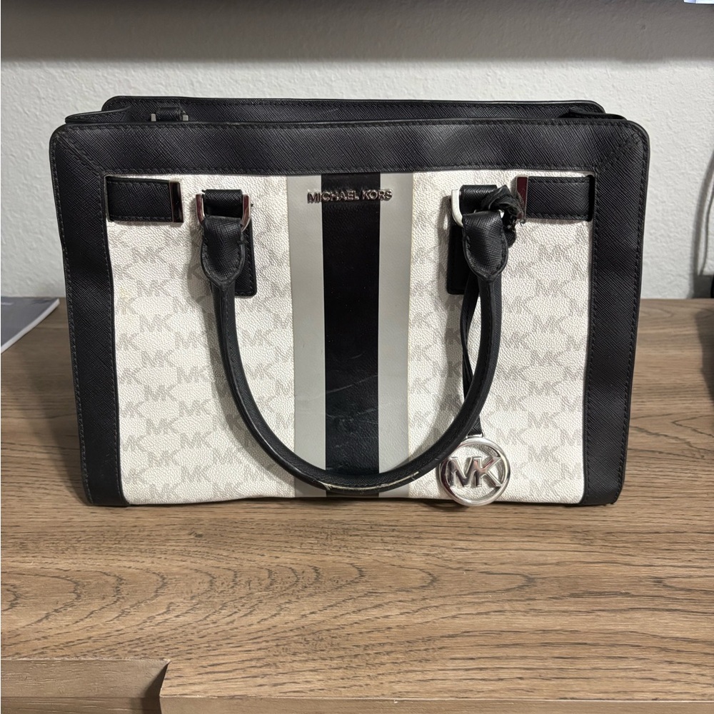 Michael Kors Black and White Handbag